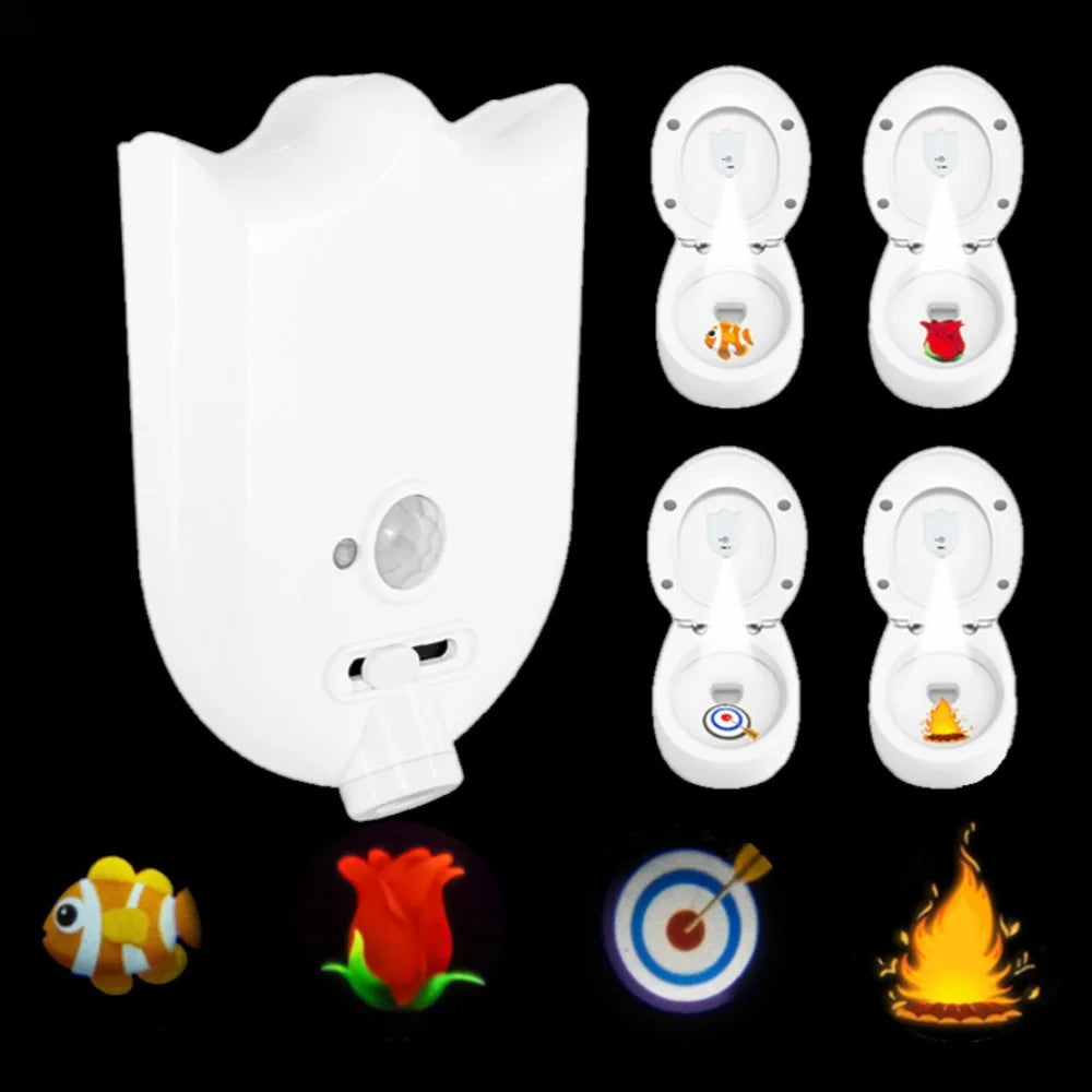 Motion Sensor Toilet Light  LED Bowl Projector With Night Guide - Product detail 8