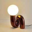 Modern Spiral Table Lamp  Metallic Red Glass Globe Design - Product detail 12