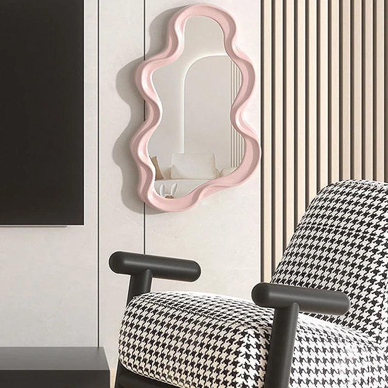 Wavy Wall Mirror  Cloud-Shaped Organic Frame - Product detail 4