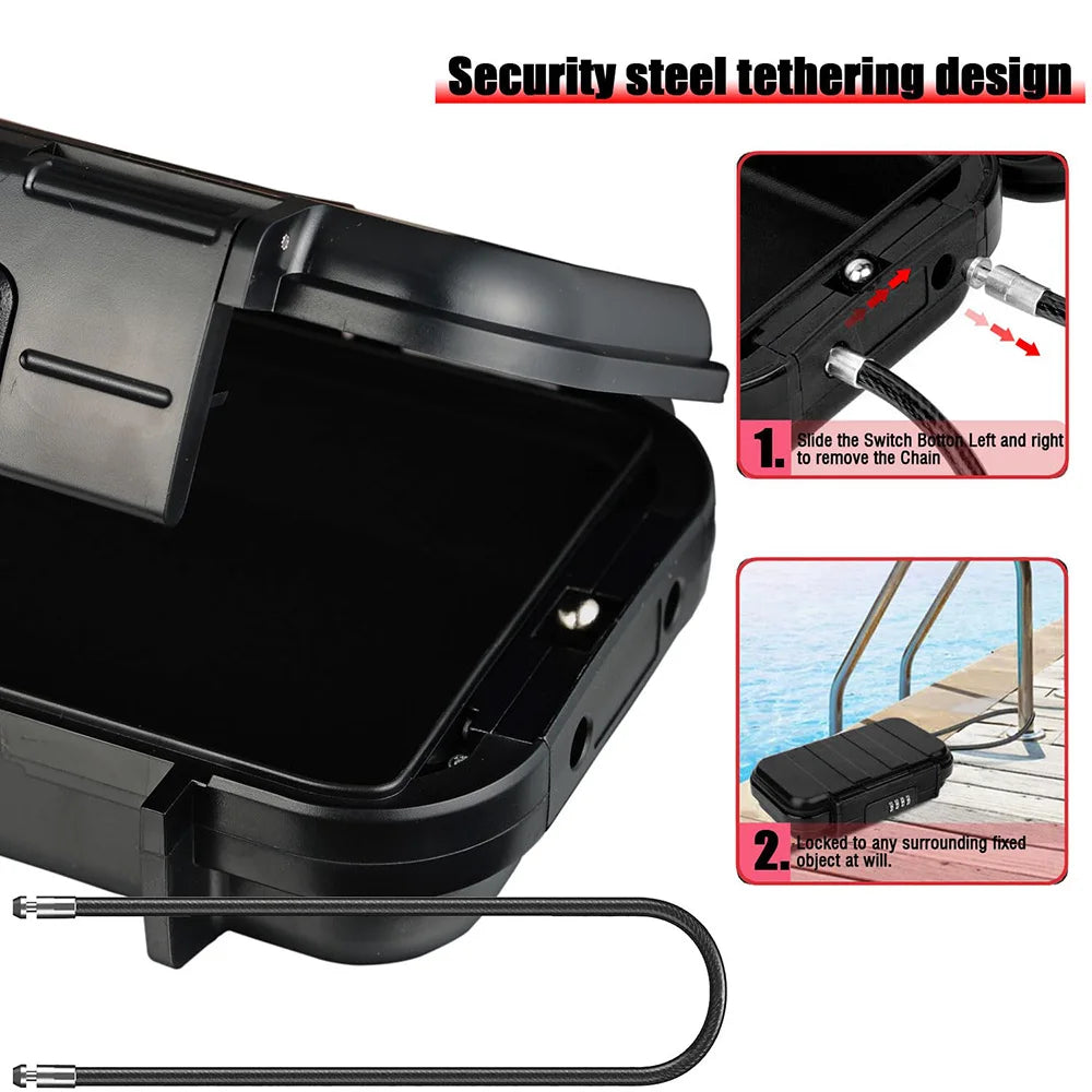 Portable Security Safe Box  Waterproof Travel Valuables Storage - Product detail 10