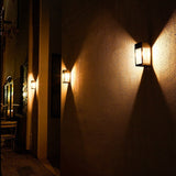 Modern Garden Wall Lamp  Solar Powered Glass Panel Design - Product example