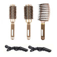 Professional Round Hair Brush Set  Ceramic Ionic Boar Bristle Design - Product showcase