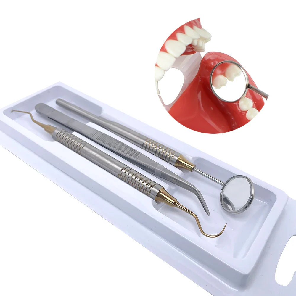 Professional Dental Care Tools  3-Piece Stainless Steel Set - Product example