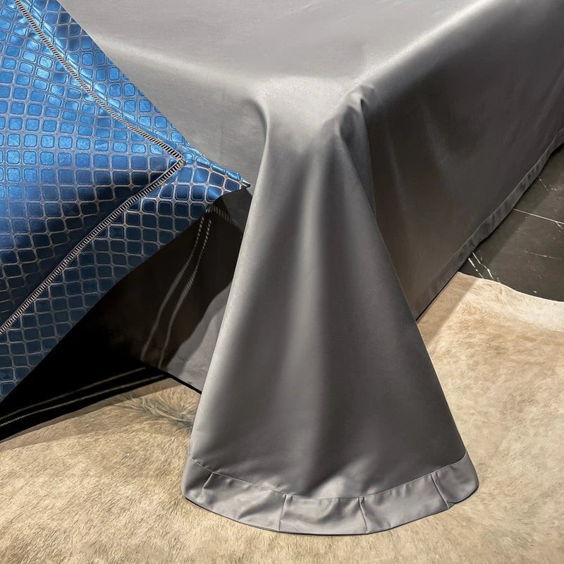 Luxury Egyptian Cotton Bedding  Diamond Pattern Duvet Set - Product detail 7