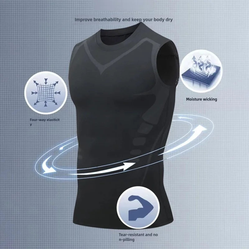 Performance Athletic Tank Top  Moisture-Wicking Compression Design - Product detail 4