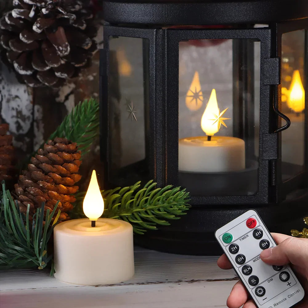 LED Flameless Candles  Glass Encased Flickering Lights - Product detail 4