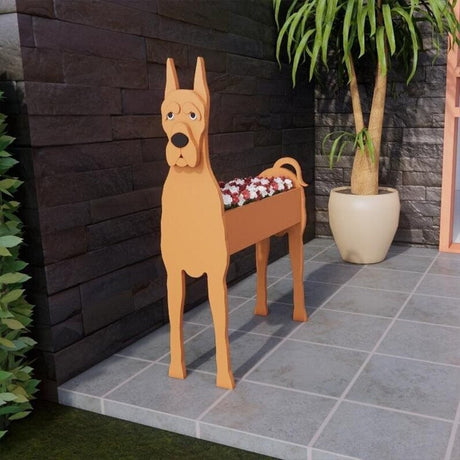 Boston Terrier Planter  Decorative Garden Dog Sculpture - Product detail 11