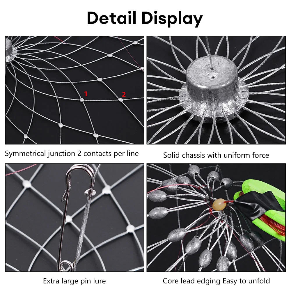 Collapsible Fishing Trap Net  Stainless Steel Mesh Design - Product detail 9