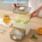 Modern Ice Cube Maker  Double Layer Storage With Handle - Product example