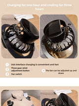 Solar Fan Sun Hat  Wide Brim Cooling Technology - Product detail 6