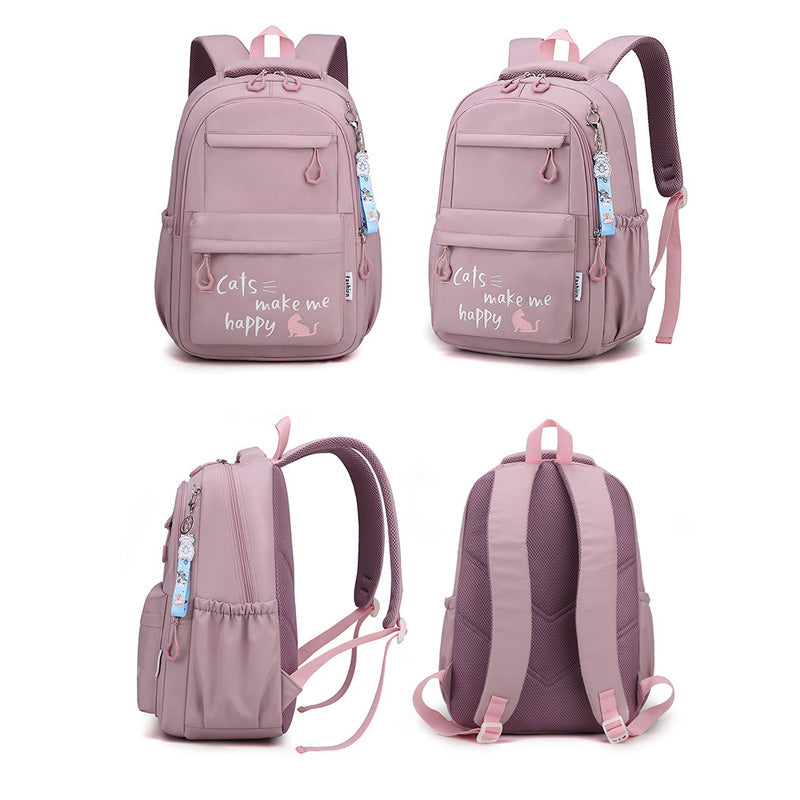 Kawaii School Backpack  Cat Design With Multiple Compartments - Product example