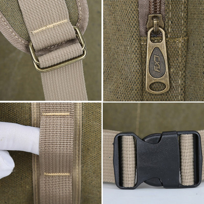 Military Canvas Backpack  80L Tactical Outdoor Rucksack - Product detail 4