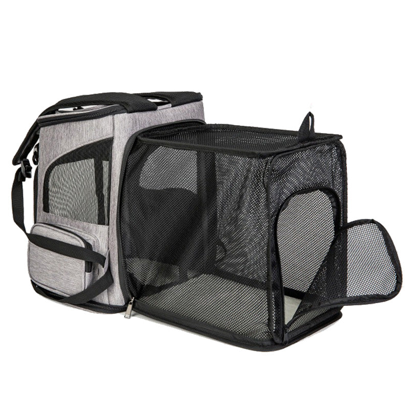 Pet Travel Backpack  Expandable Mesh Carrier For Cats  Dogs - Detailed view