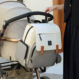 Insulated Diaper Backpack  Modern Two-Tone Design With Storage Pouch - Product example