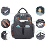 Quilted Diaper Backpack  Multi-Storage Travel Design - Product example