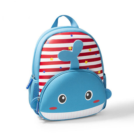 Kids Whale Backpack  Nautical Striped Design With Stars - Product showcase