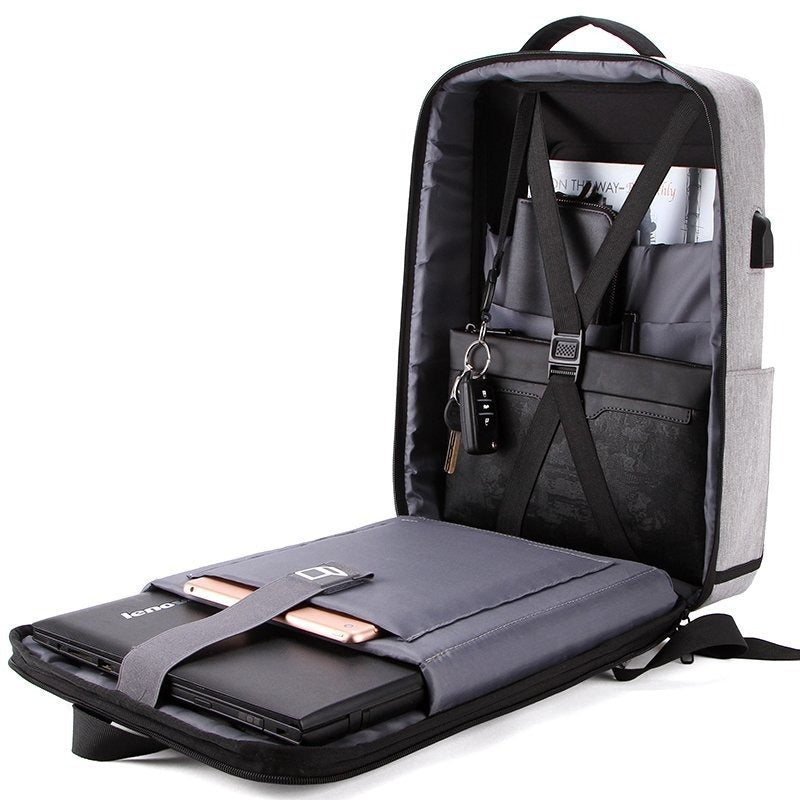 Anti-Theft Laptop Backpack  Hardshell Protection With USB Port - Detailed view