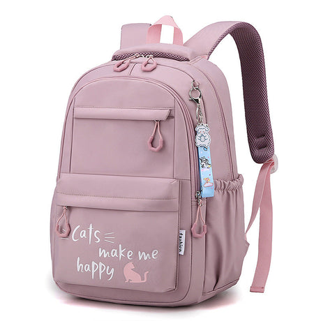 Kawaii School Backpack  Cat Design With Multiple Compartments - Product showcase