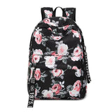 Kawaii Cat Pattern Backpack  Canvas School Bag With Fish Bone Print - Product example