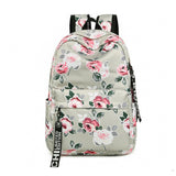 Kawaii Cat Pattern Backpack  Canvas School Bag With Fish Bone Print - Product detail 4