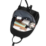 Modern School Backpack  Minimalist Design With Pom Pom Charm - Detailed view