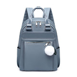 Modern School Backpack  Minimalist Design With Pom Pom Charm - Product detail 6