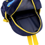 Kids Dinosaur Backpack  Navy Blue With Yellow Accents - Detailed view