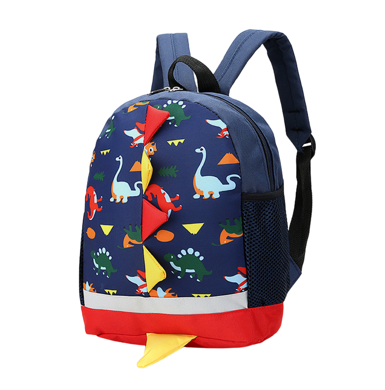 Kids Dinosaur Backpack  3D Tail Design With Fun Pattern - Detailed view