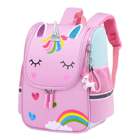 Kids Unicorn Backpack  Rainbow Design With Glitter Accents - Product showcase