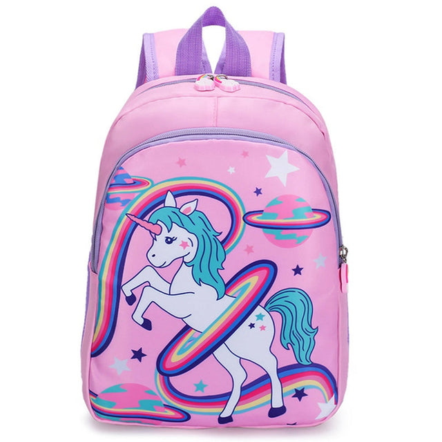 Kids Unicorn Backpack  Rainbow Space Adventure Design - Product showcase