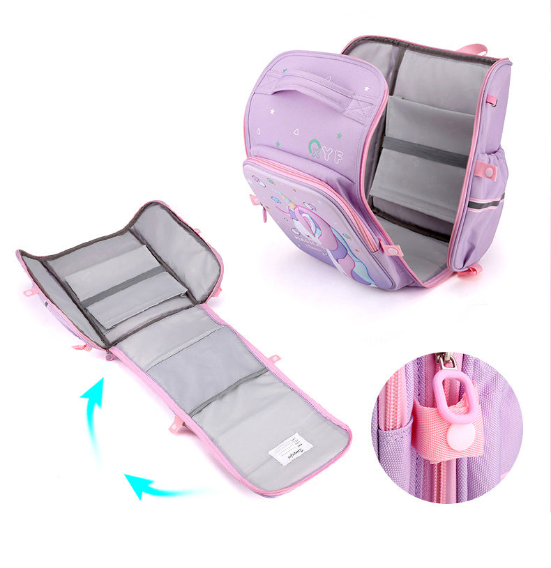 Kids Unicorn Backpack  Full-Opening Design With Magical Print - Detailed view
