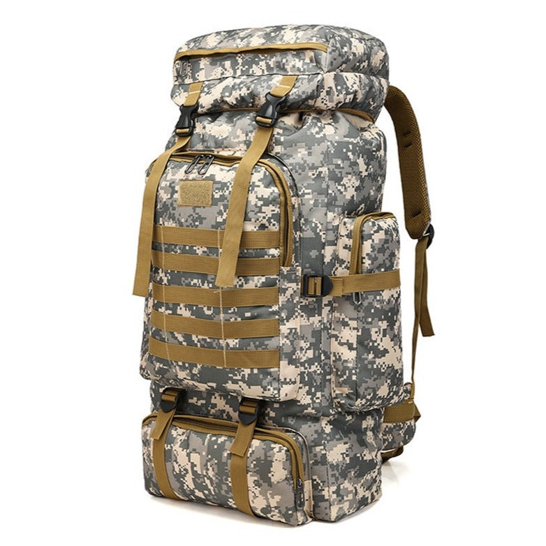 Military Hiking Backpack  75L Tactical Rucksack with MOLLE System - Detailed view