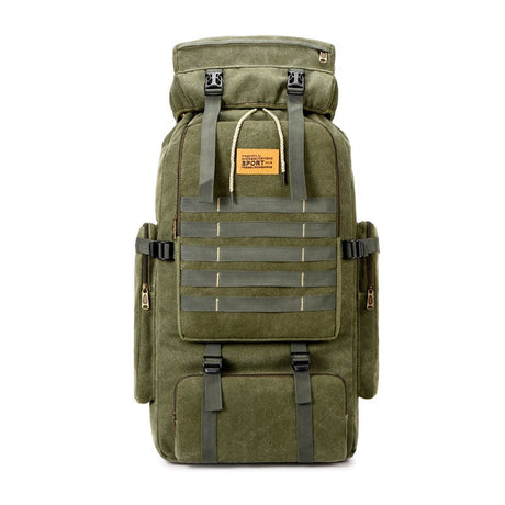 Military Canvas Backpack  80L Tactical Outdoor Rucksack - Product detail 6