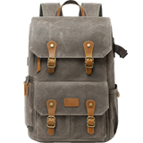 Vintage Camera Backpack  Canvas  Leather USB Travel Bag - Product detail 5
