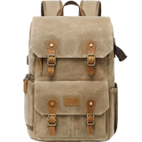 Vintage Camera Backpack  Canvas  Leather USB Travel Bag - Product detail 6