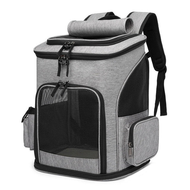 Pet Travel Backpack  Expandable Mesh Carrier For Cats  Dogs - Product showcase
