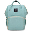 Modern Diaper Backpack  Insulated Bottle Compartment Mint Green - Product showcase