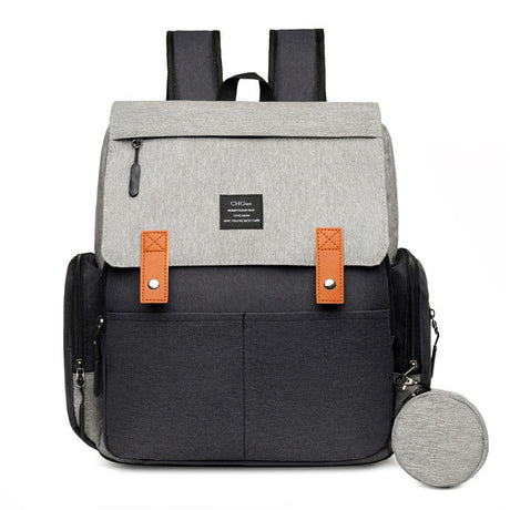 Insulated Diaper Backpack  Modern Two-Tone Design With Storage Pouch - Product detail 4