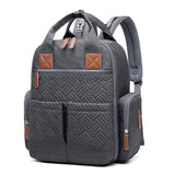 Quilted Diaper Backpack  Multi-Storage Travel Design - Product showcase