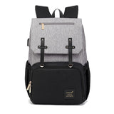 Multi-Function Diaper Backpack  Canvas With Leather Accents - Product detail 4