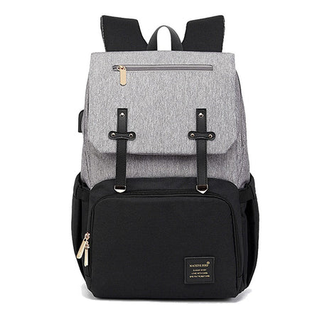 Multi-Function Diaper Backpack  Canvas With Leather Accents - Product detail 4