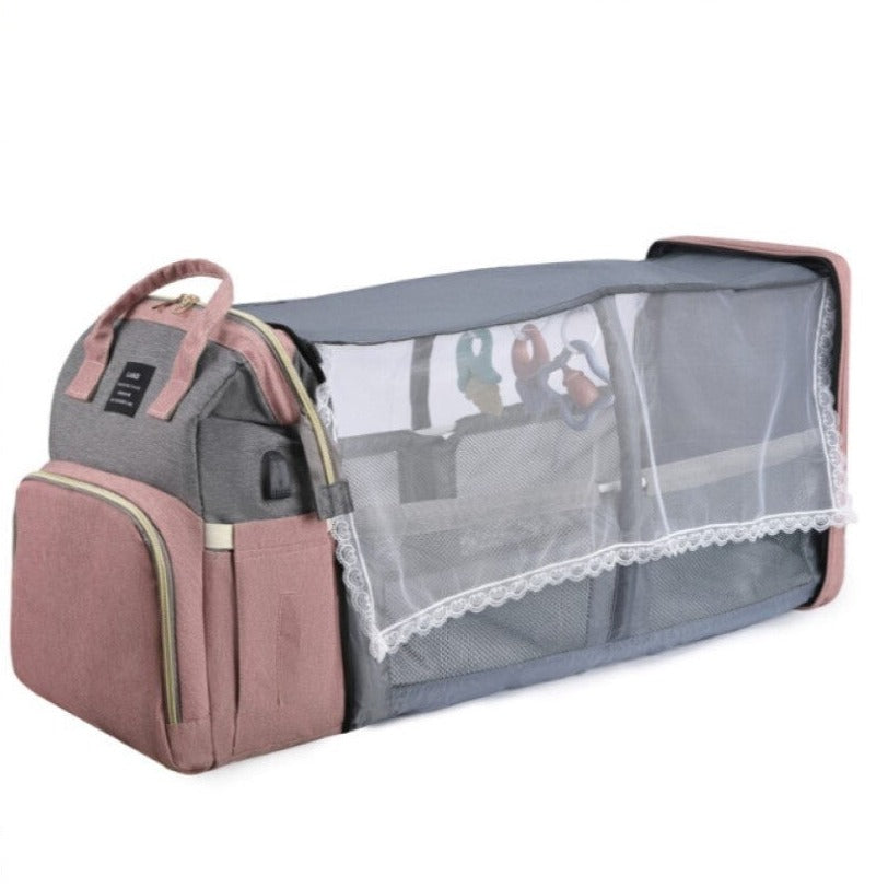 Baby Diaper Backpack  Waterproof Travel Design with Changing Pad - Detailed view