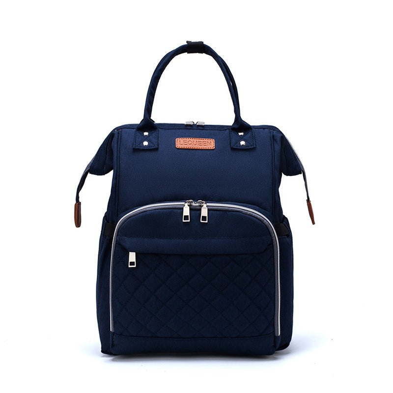 Quilted Diaper Backpack  Insulated Bottle Compartment - Product detail 6