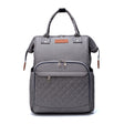 Quilted Diaper Backpack  Insulated Bottle Compartment - Product showcase