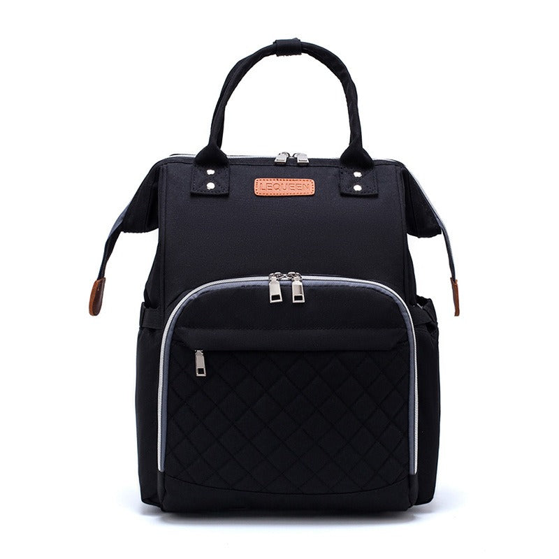 Quilted Diaper Backpack  Insulated Bottle Compartment - Product detail 8