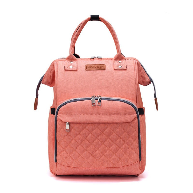Quilted Diaper Backpack  Insulated Bottle Compartment - Product detail 9