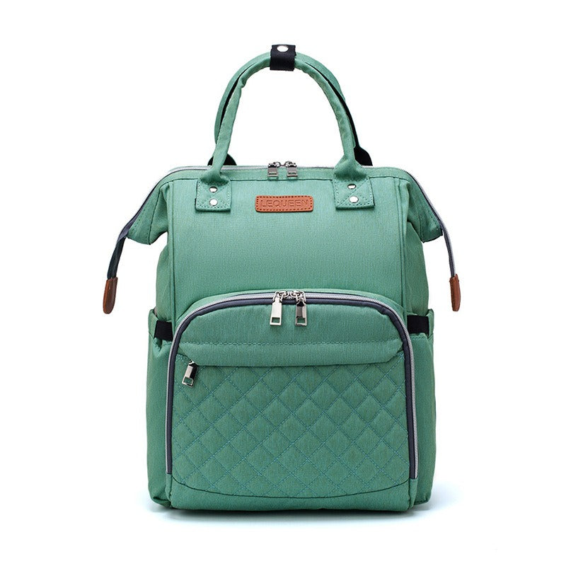 Quilted Diaper Backpack  Insulated Bottle Compartment - Product detail 5