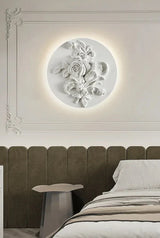 Vintage Wall Lamp  French Round Floral Relief Design - Product detail 7