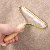 Carpet Lint Remover  Wood Handle Steel Fabric Scraper - Product showcase