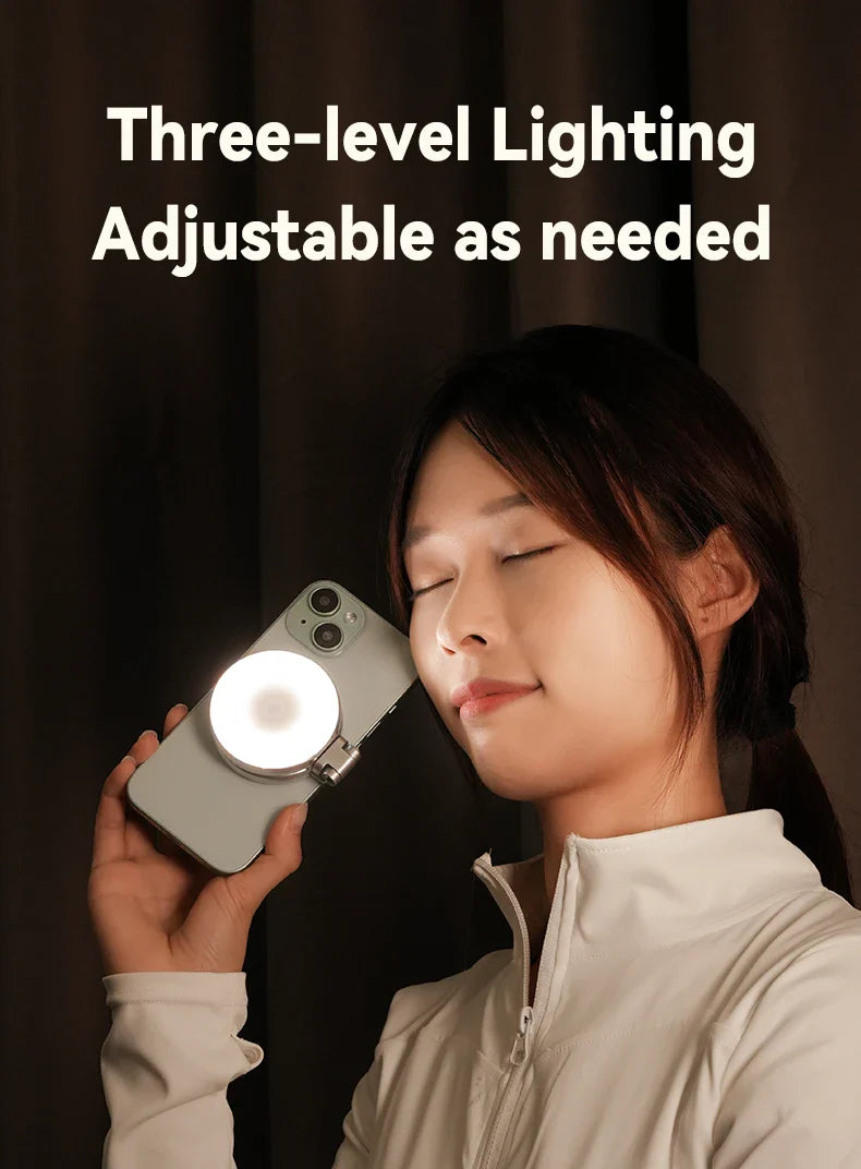 Magnetic Selfie Ring Light  Height Adjustable LED Phone Light - Product detail 12